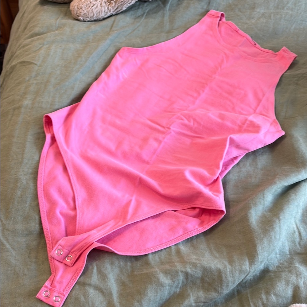 H&M Bright Pink Sleeveless Bodysuit